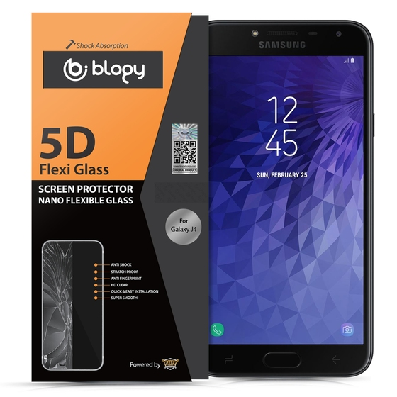 Blogy Galaxy J4 2018 ile Uyumlu Flexi 5D Ekran Koruyucu