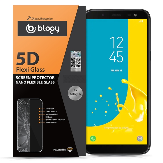 Blogy Galaxy J6 2018 ile Uyumlu Flexi 5D Ekran Koruyucu