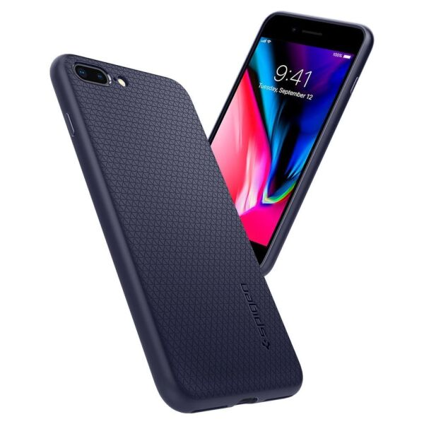 Spigen iPhone 7 Plus / 8 Plus ile Uyumlu Kılıf Liquid Air Armor Midnight Blue