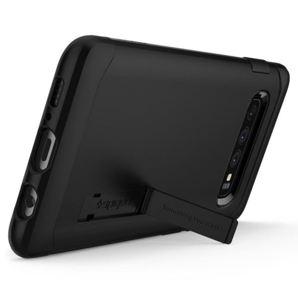 Spigen Galaxy S10 Plus ile Uyumlu Kılıf Slim Armor Black