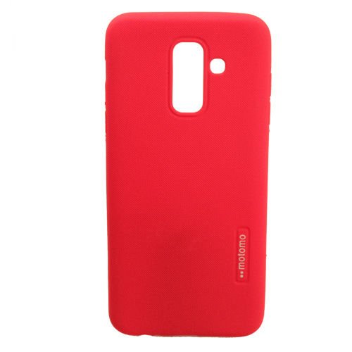 Galaxy A6 Plus 2018 ile Uyumlu Motomo Silikon Kılıf Kırmızı