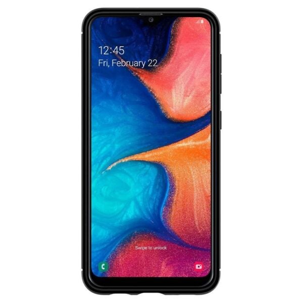 Spigen Galaxy A20 ile Uyumlu Kılıf Rugged Armor Matte Black