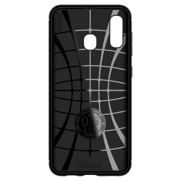 Spigen Galaxy A20 ile Uyumlu Kılıf Rugged Armor Matte Black