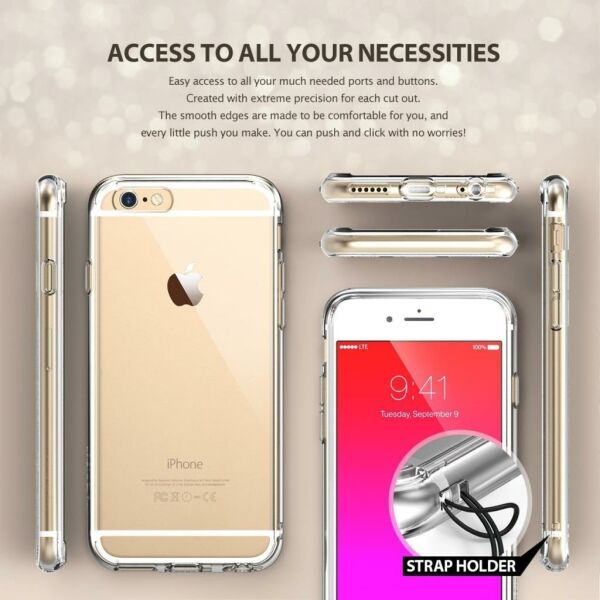 Ringke Fusion iPhone 6s Plus/ 6 Plus ile Uyumlu KIlıf Crystal View TPU Bumper Extra Darbe Emici