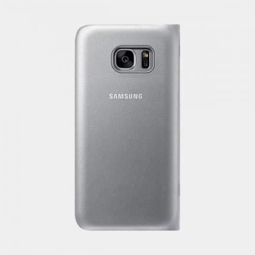 Galaxy S7 ile Uyumlu LED View Fonksiyonel Kılıf Gümüş EF-NG930PSEGWW