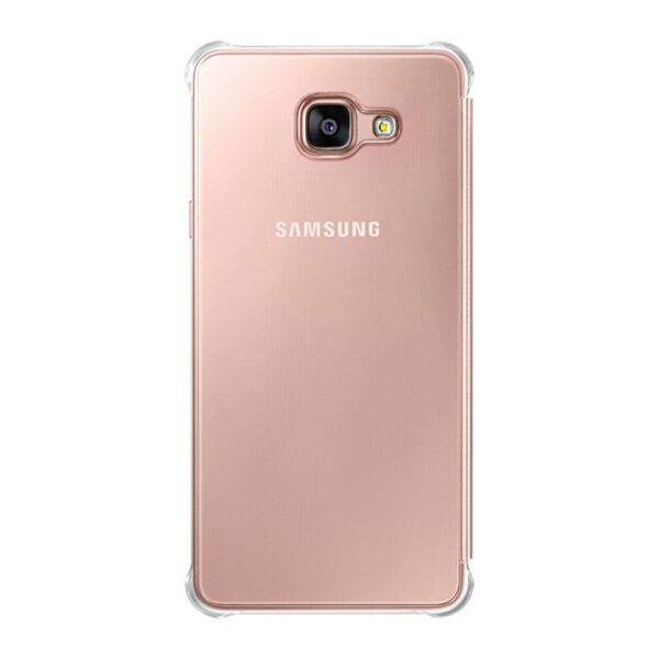 Galaxy A5 (2016) A510F ile Uyumlu Clear View Cover Rose Gold EF-ZA510CZEGWW