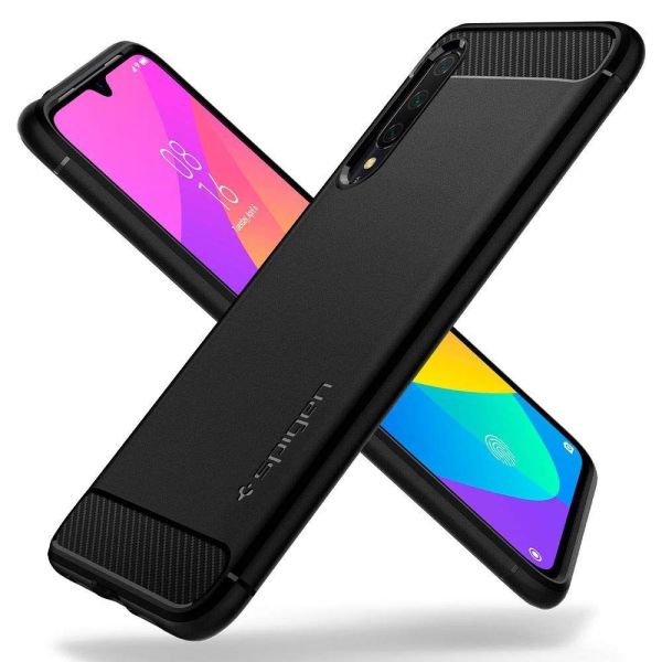 Spigen Mi 9 Lite ile Uyumlu Kılıf Rugged Armor Matte Black