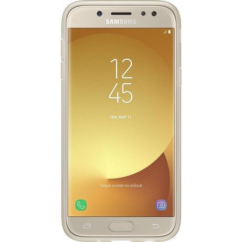 Galaxy J7 2017 ile Uyumlu Jelly Silikon Kılıf EF-AJ730TFEGWW Gold