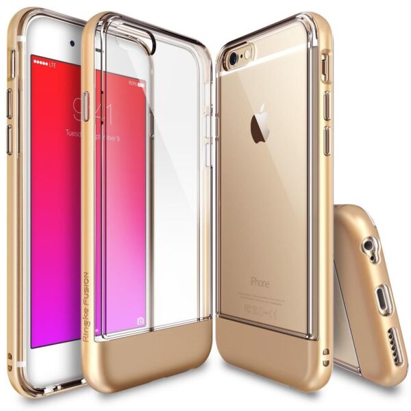 Ringke Fusion Frame iPhone 6s/ 6 ile Uyumlu KIlıf Royal Gold Extra Tam Koruma