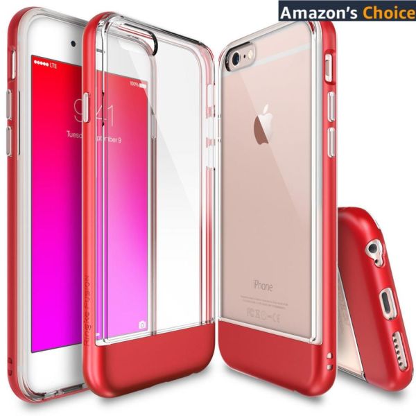 Ringke Frame iPhone 6s/ 6 ile Uyumlu Çerçeveli Bumper Kılıf Fire Red
