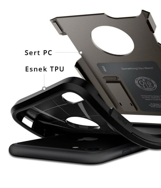 Spigen iPhone 7/8 ile Uyumlu Kılıf Tough Armor 2 Gunmetal