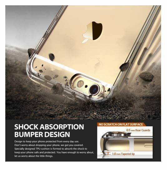 Ringke Fusion Frame iPhone 6s/ 6 ile Uyumlu KIlıf Metal Gray Extra Tam Koruma