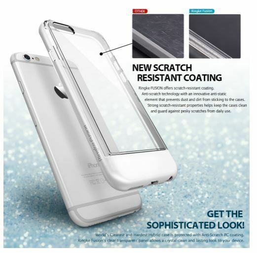Ringke Fusion Frame iPhone 6s/ 6 ile Uyumlu KIlıf Metal Gray Extra Tam Koruma