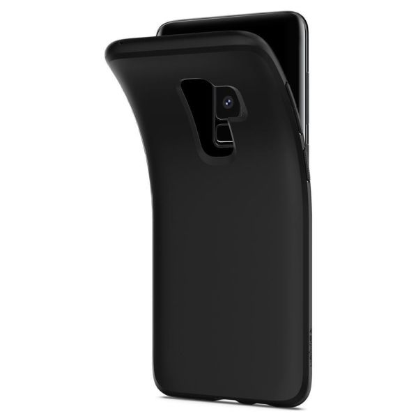 Spigen Galaxy S9 Plus ile Uyumlu Kılıf Liquid Crystal 4 Tarafı Koruma Matte Black