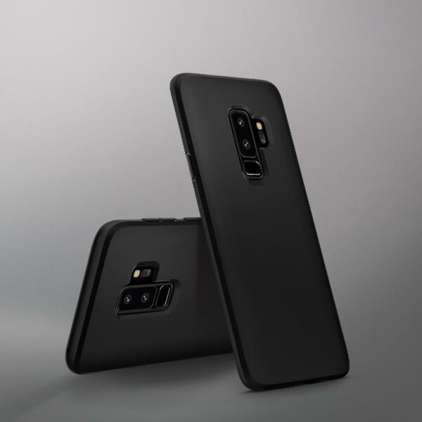 Spigen Galaxy S9 Plus ile Uyumlu Kılıf Liquid Crystal 4 Tarafı Koruma Matte Black