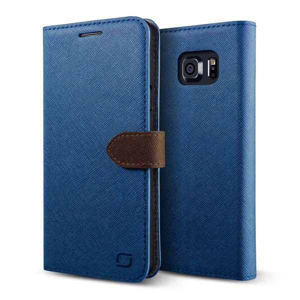 Lific Galaxy Note 5 ile Uyumlu Saffiano Diary Kılıf Dark Blue