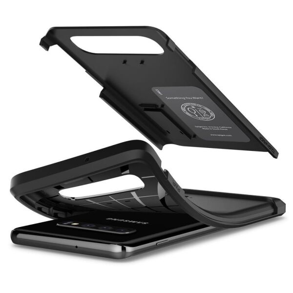 Spigen Galaxy S10 ile Uyumlu Kılıf Tough Armor Black