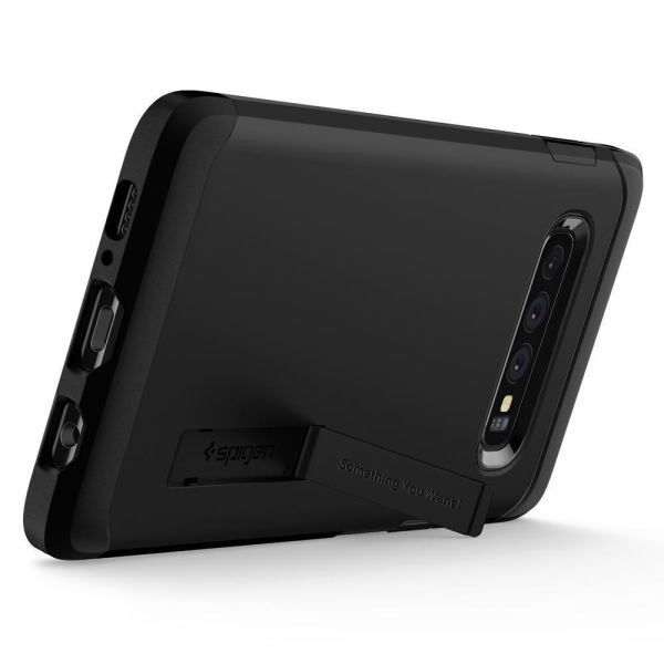 Spigen Galaxy S10 ile Uyumlu Kılıf Tough Armor Black