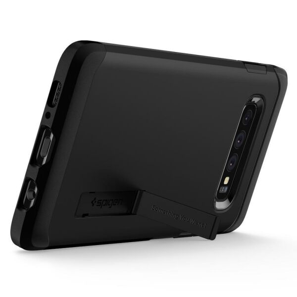 Spigen Galaxy S10 ile Uyumlu Kılıf Tough Armor Black