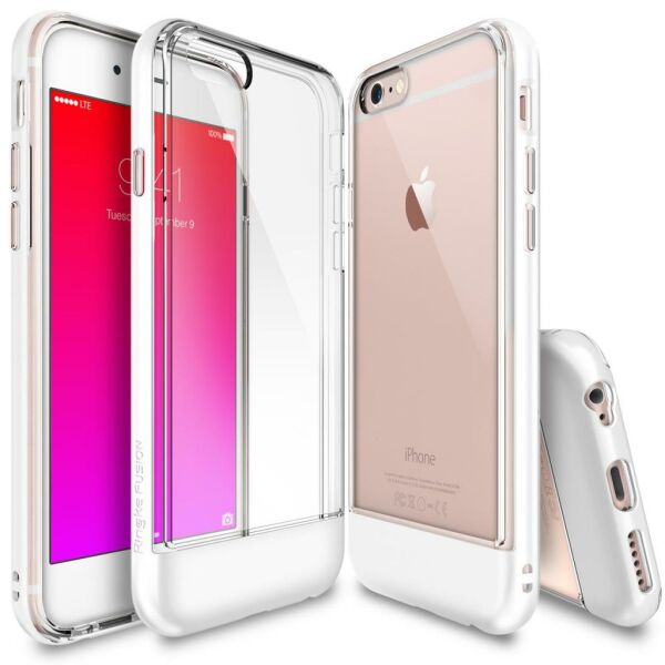 Ringke Frame iPhone 6s/ 6 ile Uyumlu Çerçeveli Bumper Kılıf Pearl White