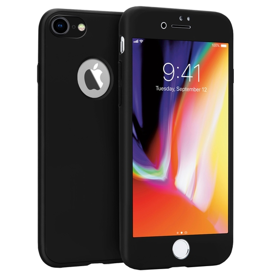 Buff iPhone 8 ile Uyumlu 4D Kılıf Black