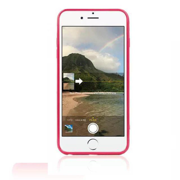 iPhone 6 Plus ile Uyumlu Nokta Desen Silikon Kılıf Pembe