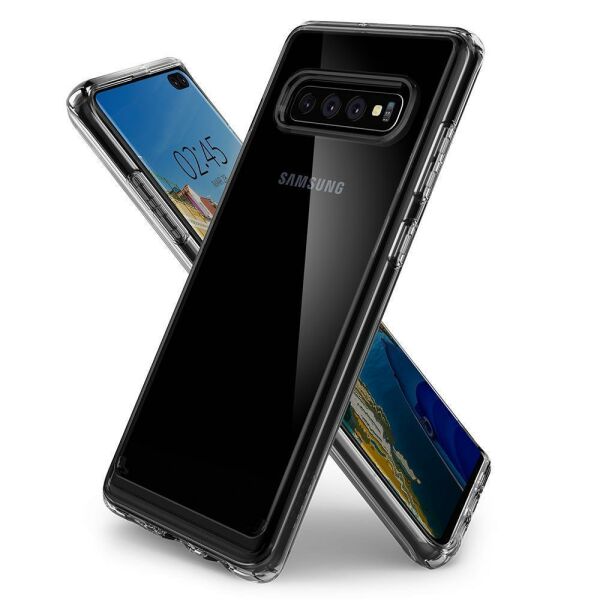 Spigen Galaxy S10 Plus ile Uyumlu Kılıf Ultra Hybrid Crystal Clear
