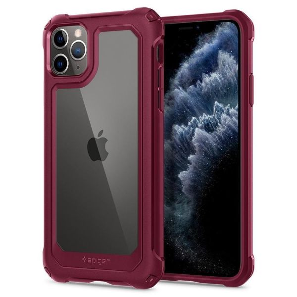 Spigen iPhone 11 Pro ile Uyumlu Kılıf Gauntlet Iron Red