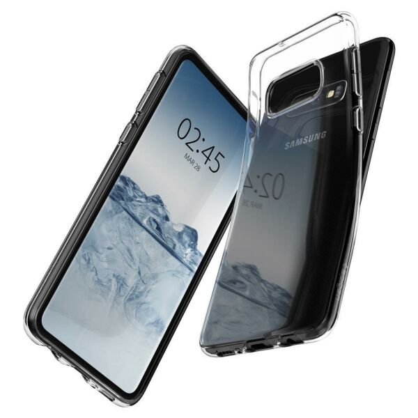 Spigen Galaxy S10e ile Uyumlu Kılıf Liquid Crystal 4 Tarafı Koruma