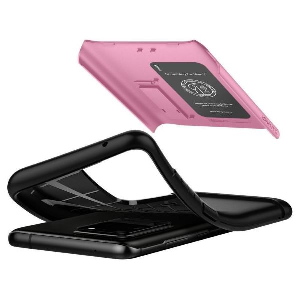 Spigen Galaxy S20 Ultra ile Uyumlu Kılıf Slim Armor Rusty Pink