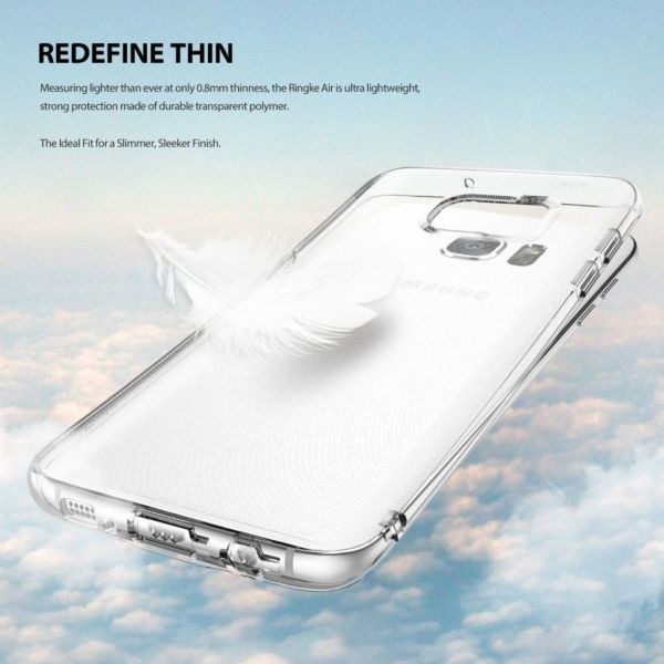 Ringke Air Galaxy S7 Edge ile Uyumlu Kılıf Clear Ultra Hafif Esnek İnce Şeffaf Transparan