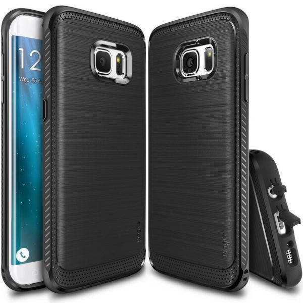Ringke Onyx Galaxy S7 Edge ile Uyumlu Kılıf Black Ultra Extra Darbe Dağıtıcı Tam Koruma
