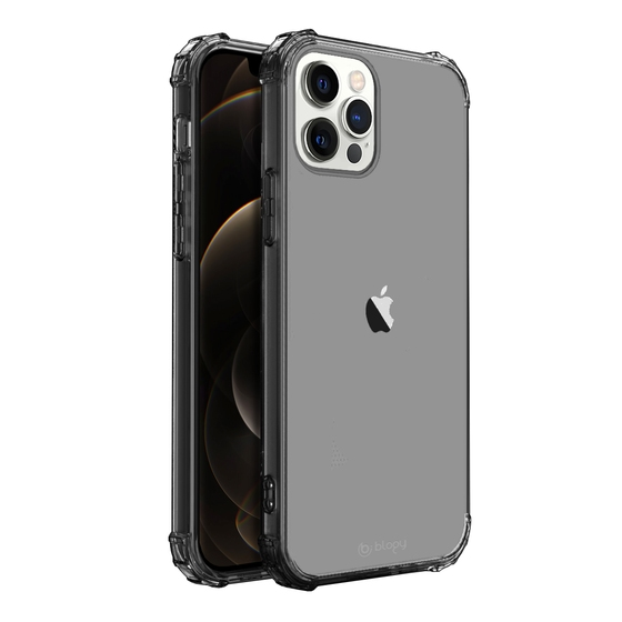 Blogy iPhone 12 Pro Max ile Uyumlu Crystal Fit Kılıf Smoke Black