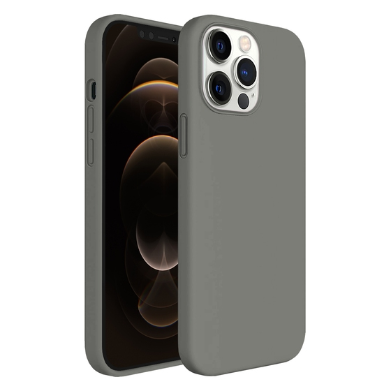 Buff iPhone 12 Pro Max ile Uyumlu Rubber S Kılıf Gray