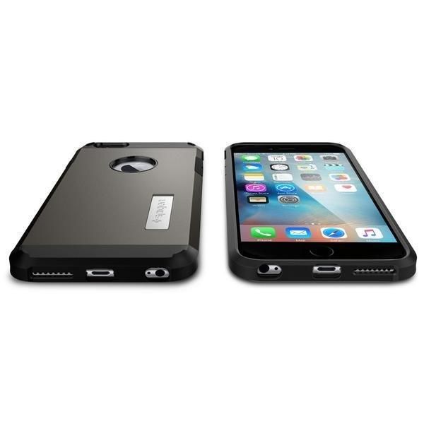 Spigen iPhone 6s Plus/6 Plus ile Uyumlu Kılıf Tough Armor Gunmetal