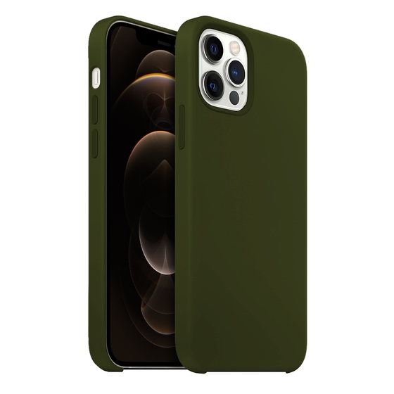 Buff iPhone 12 Pro Max ile Uyumlu Rubber Fit Kılıf Military Green