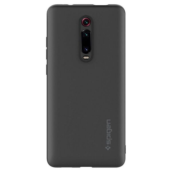 Spigen Mi 9T ile Uyumlu Kılıf Silikon Fit Charcoal