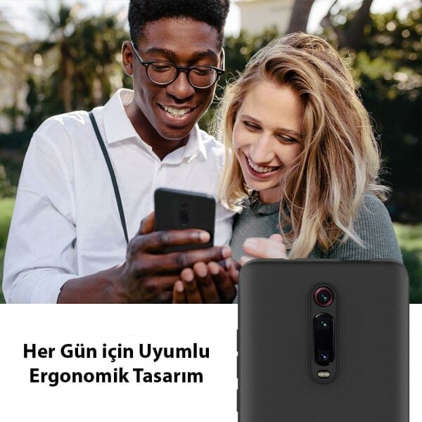 Spigen Mi 9T ile Uyumlu Kılıf Silikon Fit Charcoal