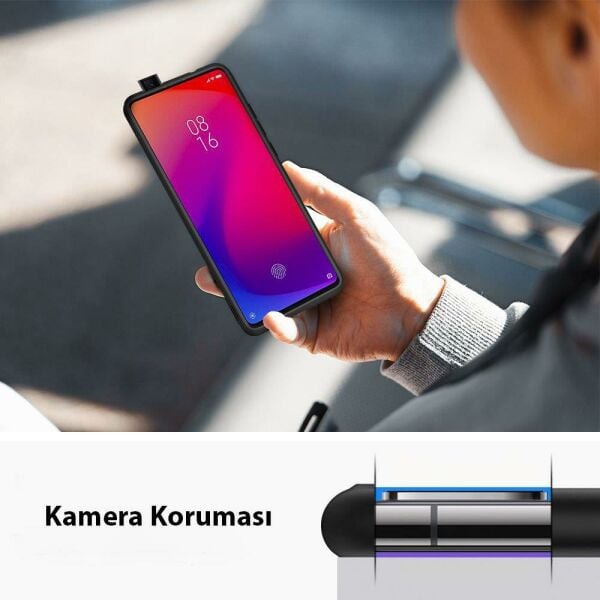 Spigen Mi 9T ile Uyumlu Kılıf Silikon Fit Charcoal