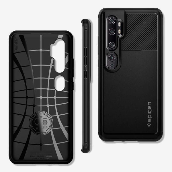 Spigen Note 10 / Note 10 Pro ile Uyumlu Kılıf Rugged Armor Matte Black