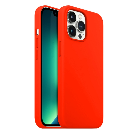Buff iPhone 13 Pro Max ile Uyumlu Rubber S Kılıf Neon Orange