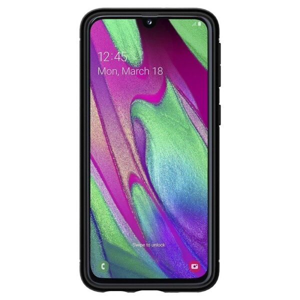 Spigen Galaxy A40 ile Uyumlu Kılıf Rugged Armor Black