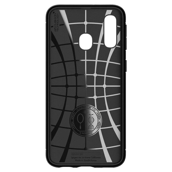 Spigen Galaxy A40 ile Uyumlu Kılıf Rugged Armor Black