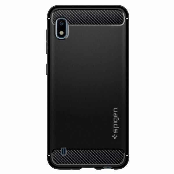 Spigen Galaxy A10 ile Uyumlu Kılıf Rugged Armor Black