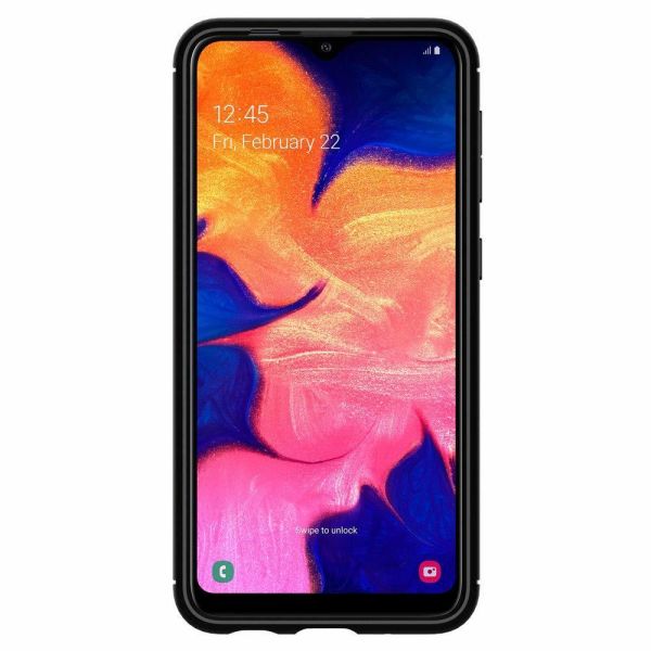 Spigen Galaxy A10 ile Uyumlu Kılıf Rugged Armor Black