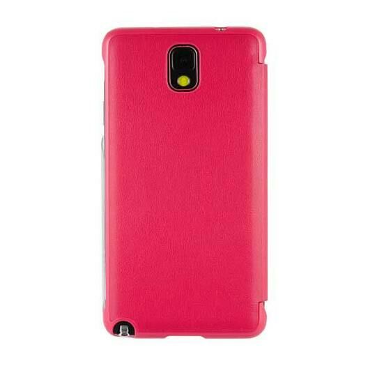 Anymode N9000 Galaxy Note 3 ile Uyumlu Touch Folio Case Kılıf Pembe (Out)