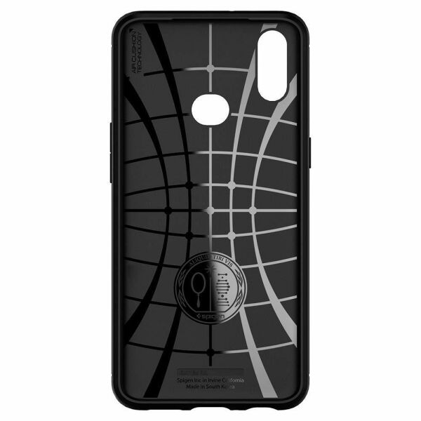 Spigen Galaxy A10s ile Uyumlu Kılıf Rugged Armor Matte Black