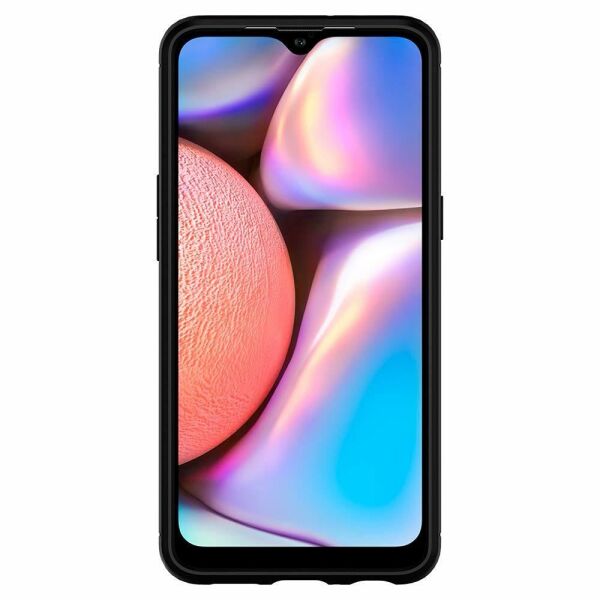 Spigen Galaxy A10s ile Uyumlu Kılıf Rugged Armor Matte Black