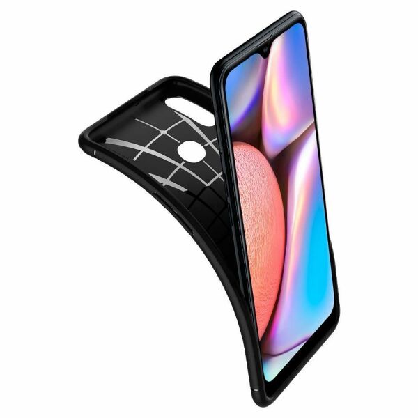 Spigen Galaxy A10s ile Uyumlu Kılıf Rugged Armor Matte Black