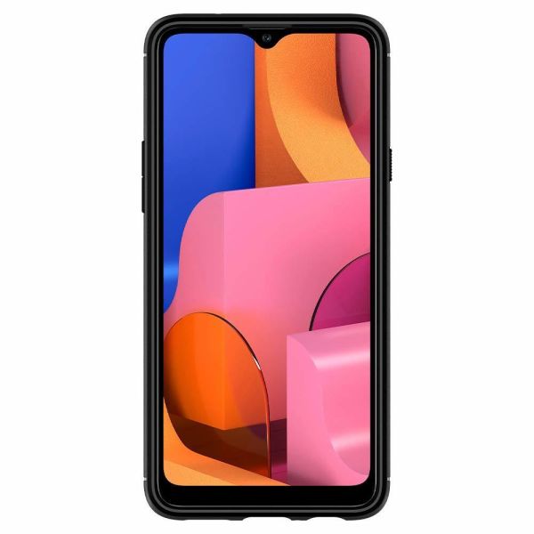 Spigen Galaxy A20s ile Uyumlu Kılıf Rugged Armor Matte Black
